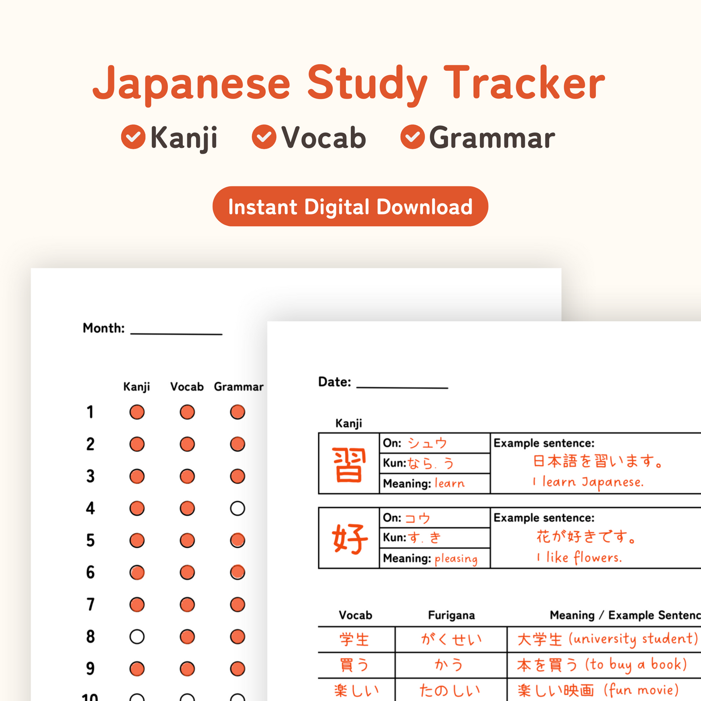 Japanese Study Tracker