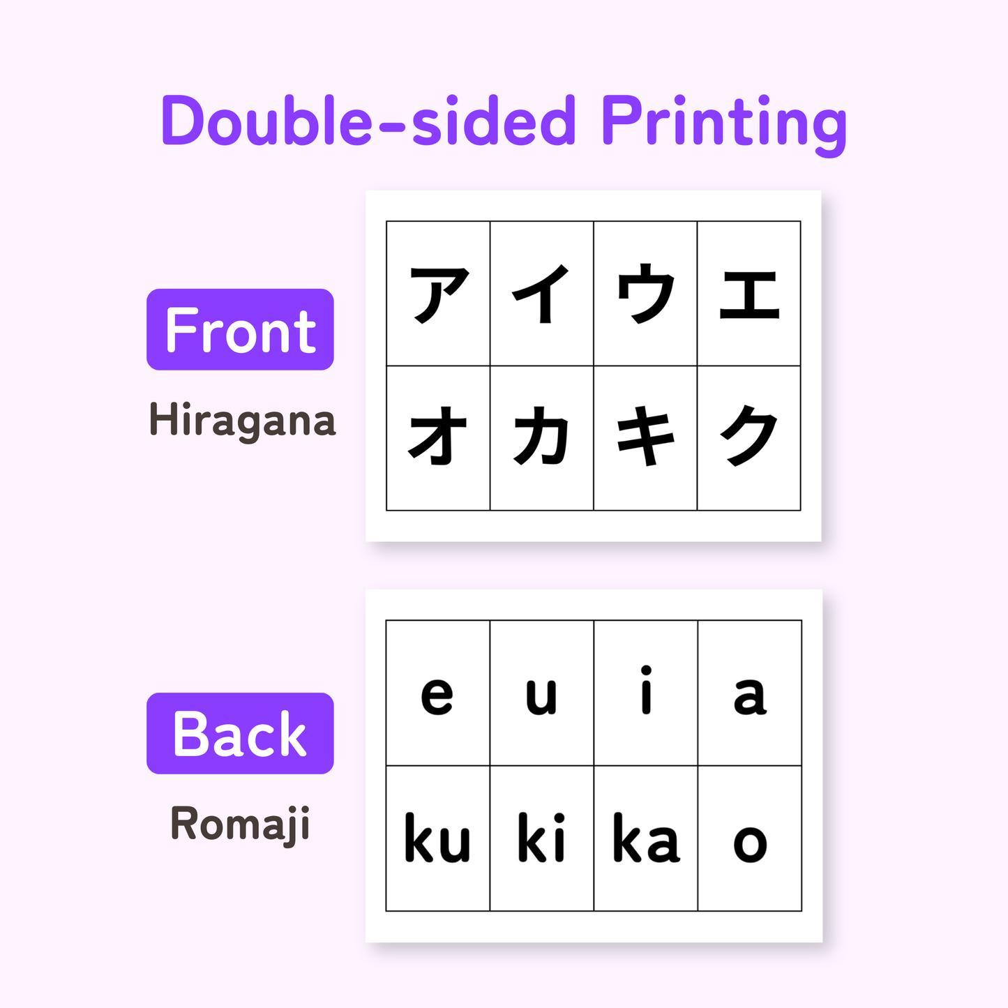 Minimalist Katakana Flash Cards